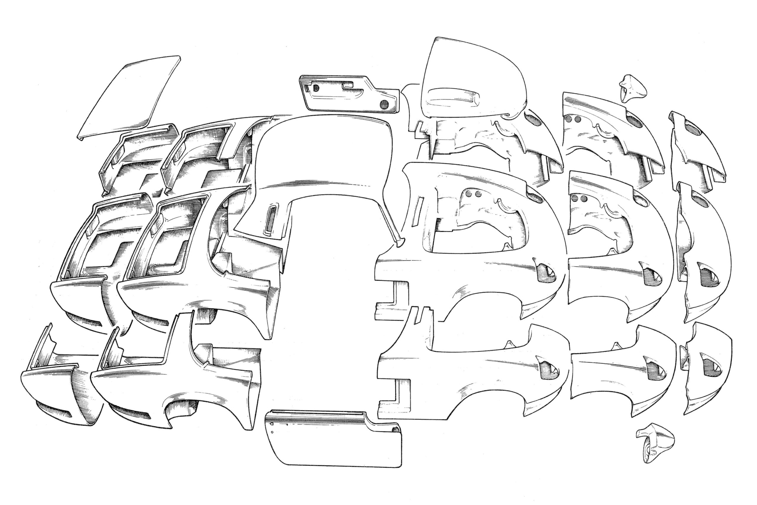 Lotus Elan Body Panels Diagram