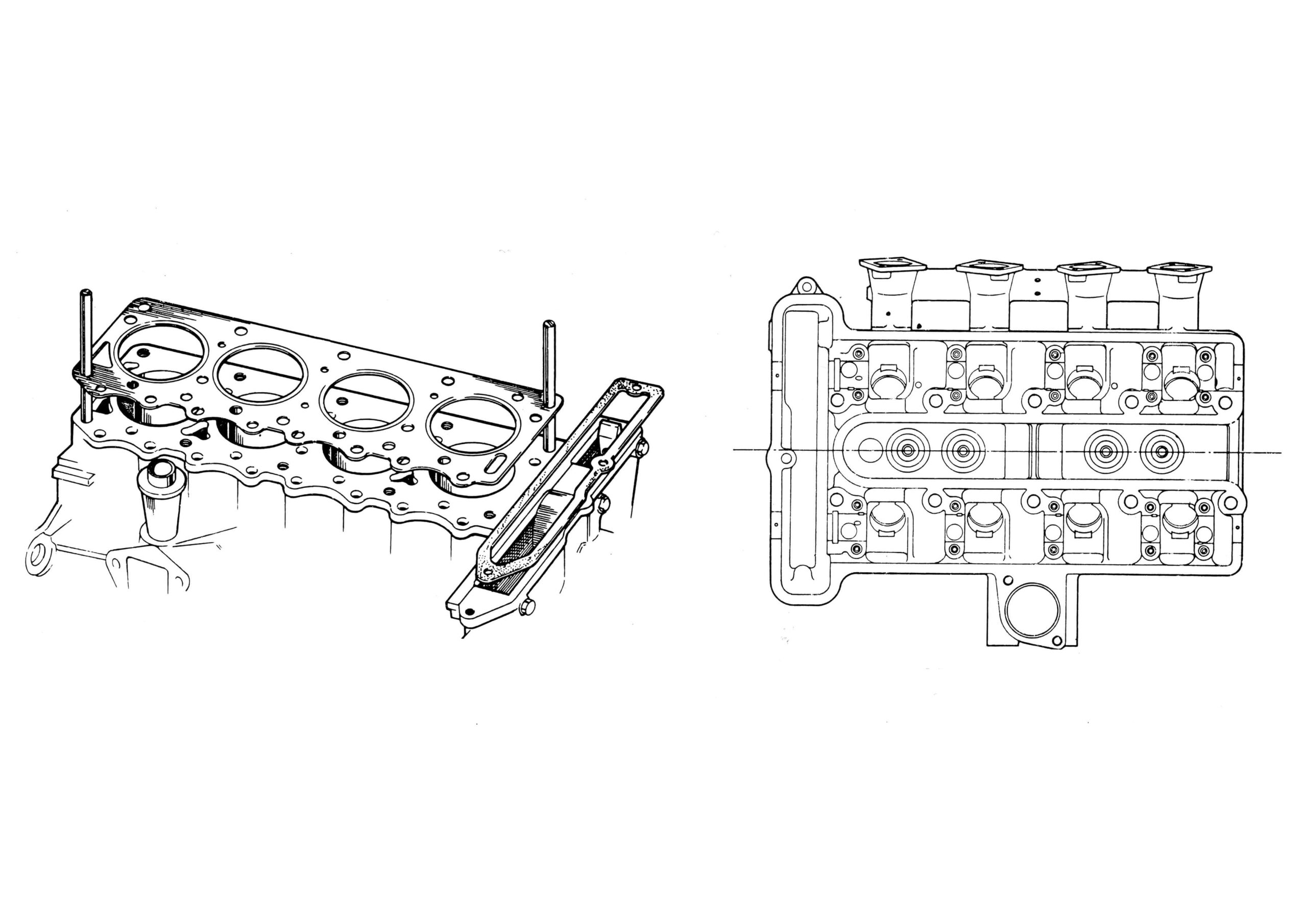 Lotus Elan Engine Block & Head Gasket Diagram