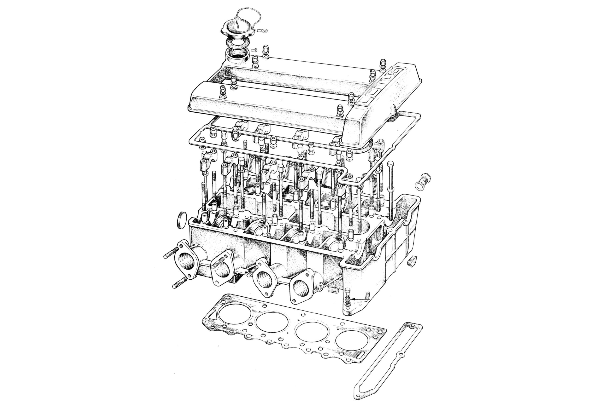 Lotus Elan Engine Cylinder Head Diagram
