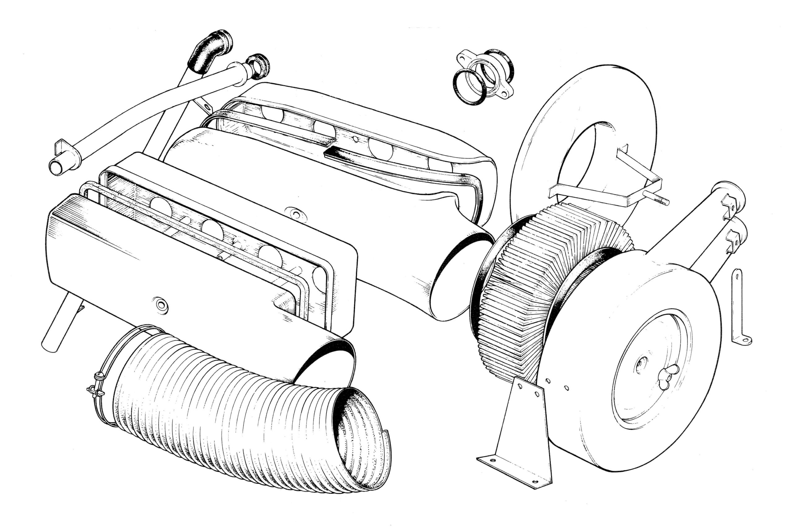 Lotus Elan Carburettor Air Filter & Air Box Diagram
