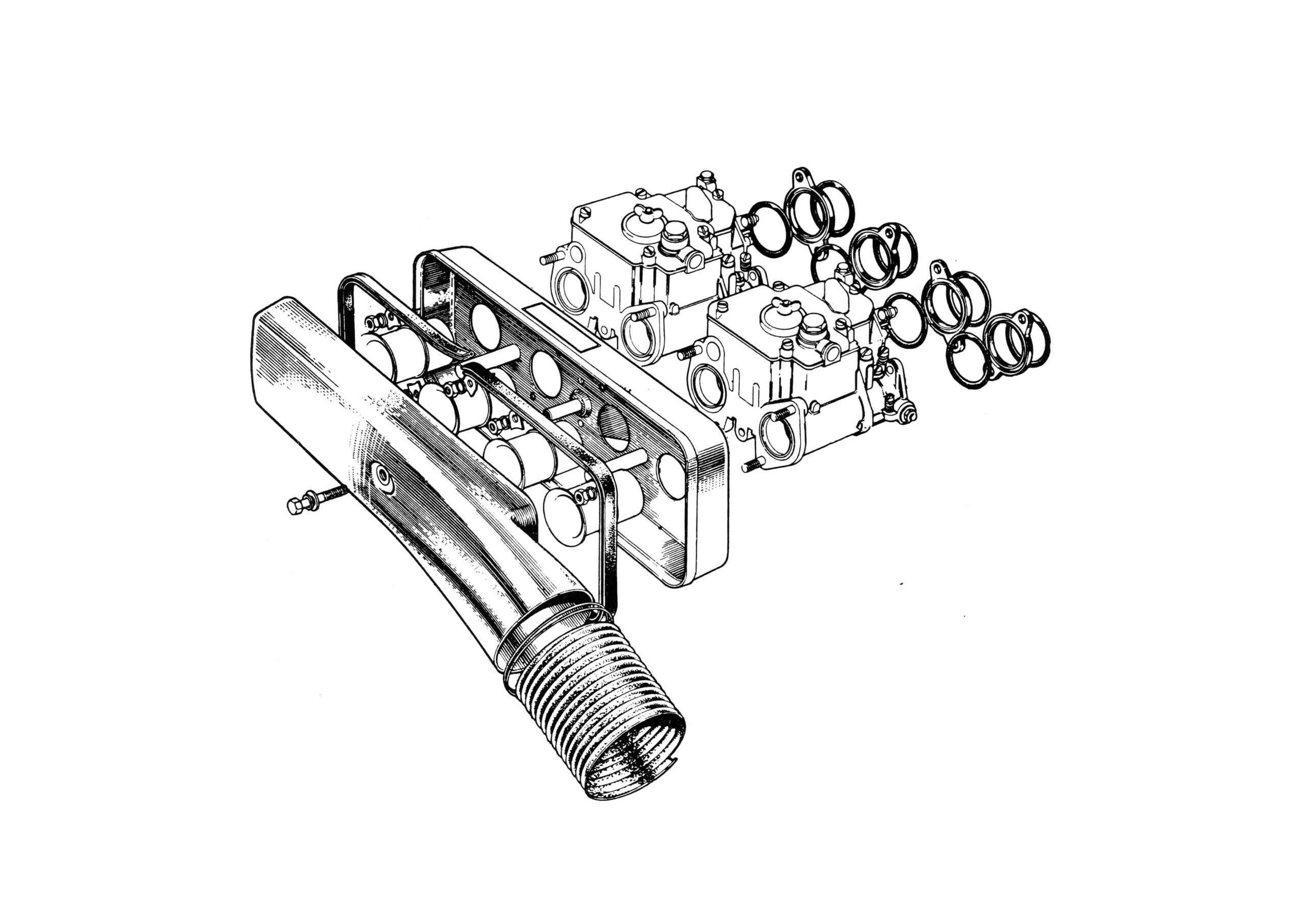 Lotus Elan Carburettor, Air Filter & Air Box Diagram