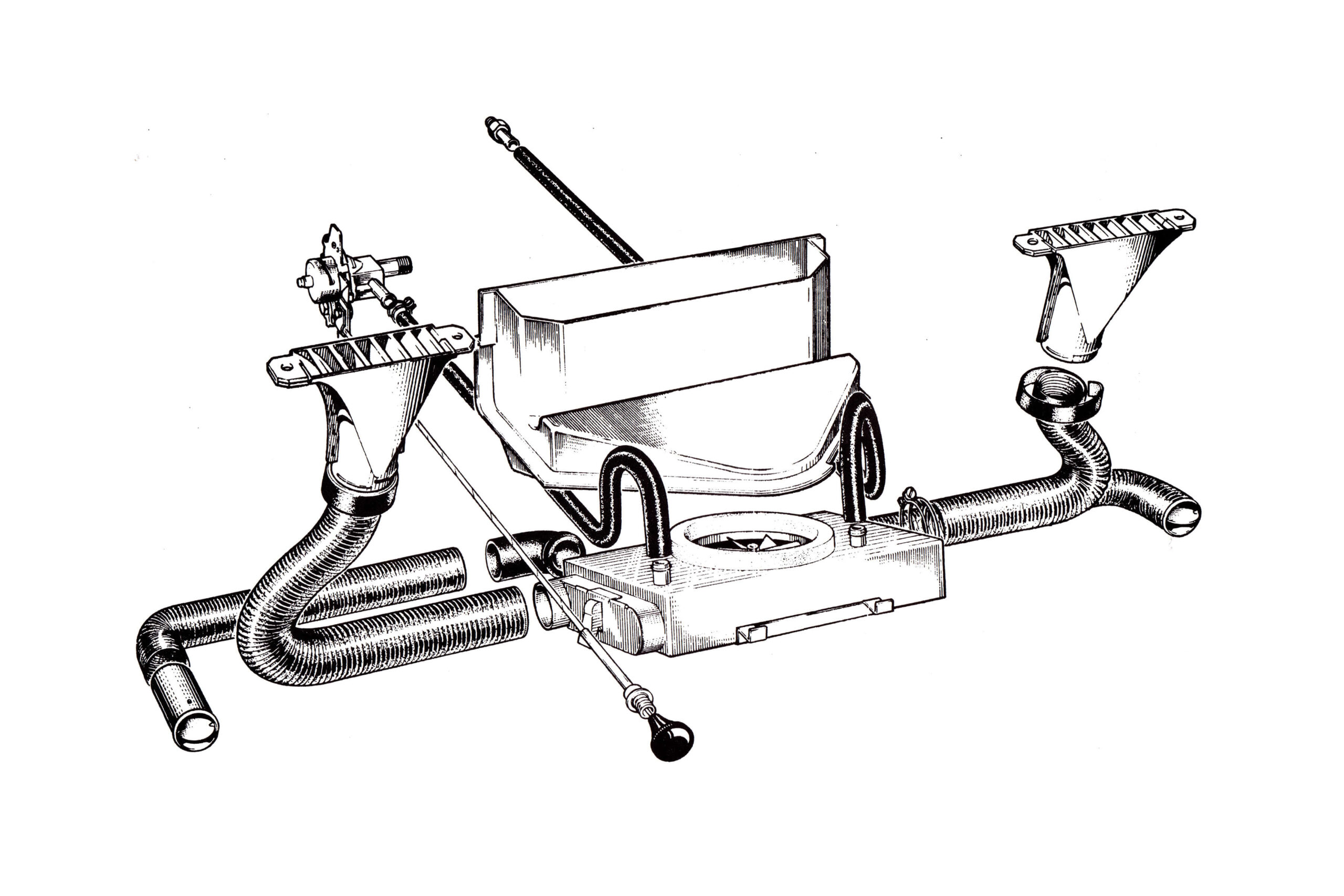 Lotus Elan Interior Heater & Cooling System Diagram