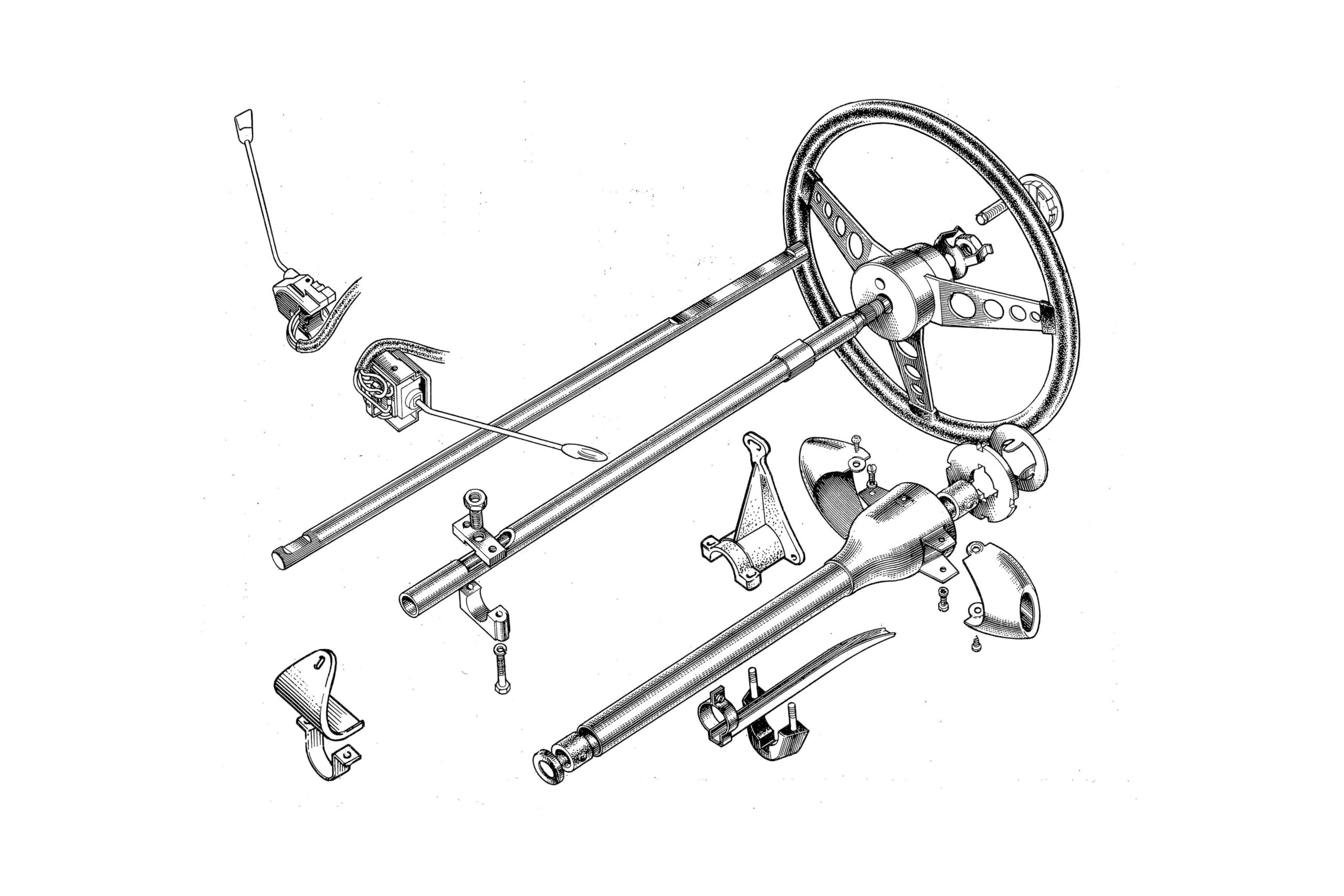Lotus Elan Steering Column & Wheel Diagram